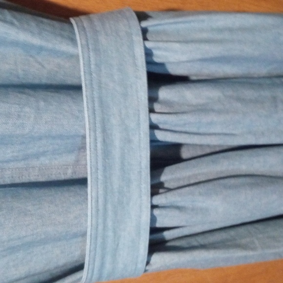 Gorgeous!!! Denim Dress Western Vibe Eyelet Yoke Together Brand M - Picture 14 of 15